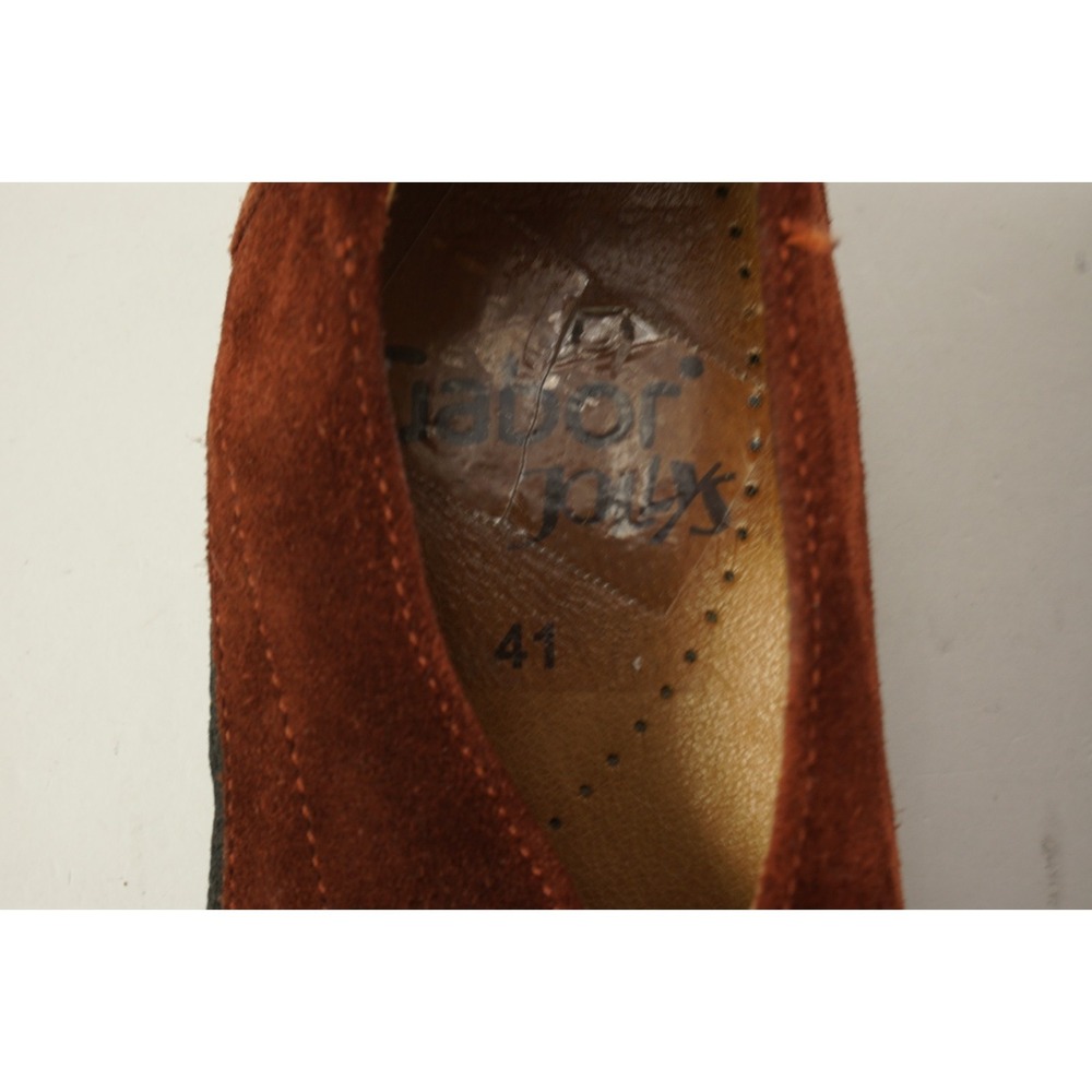 Gabor Jollys Red Suede Leather & Rubber Slip On Stretch Comfort Walking Shoes 41 - Picture 4 of 8